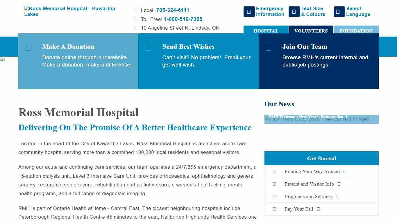 Home Page Hospital Ross Memorial Hospital